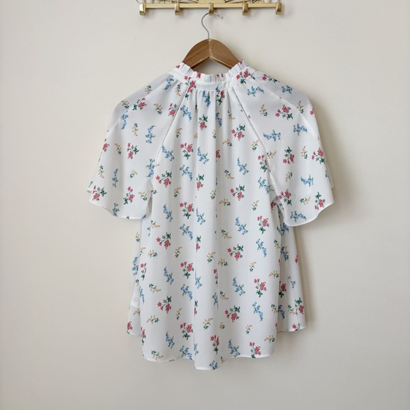 Erin Fetherston Octave Floral Blouse XS Anthropologie - Picture 5 of 10
